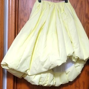Sportsmax Asymetrical Cotton Elegant Iight yellow Skirt